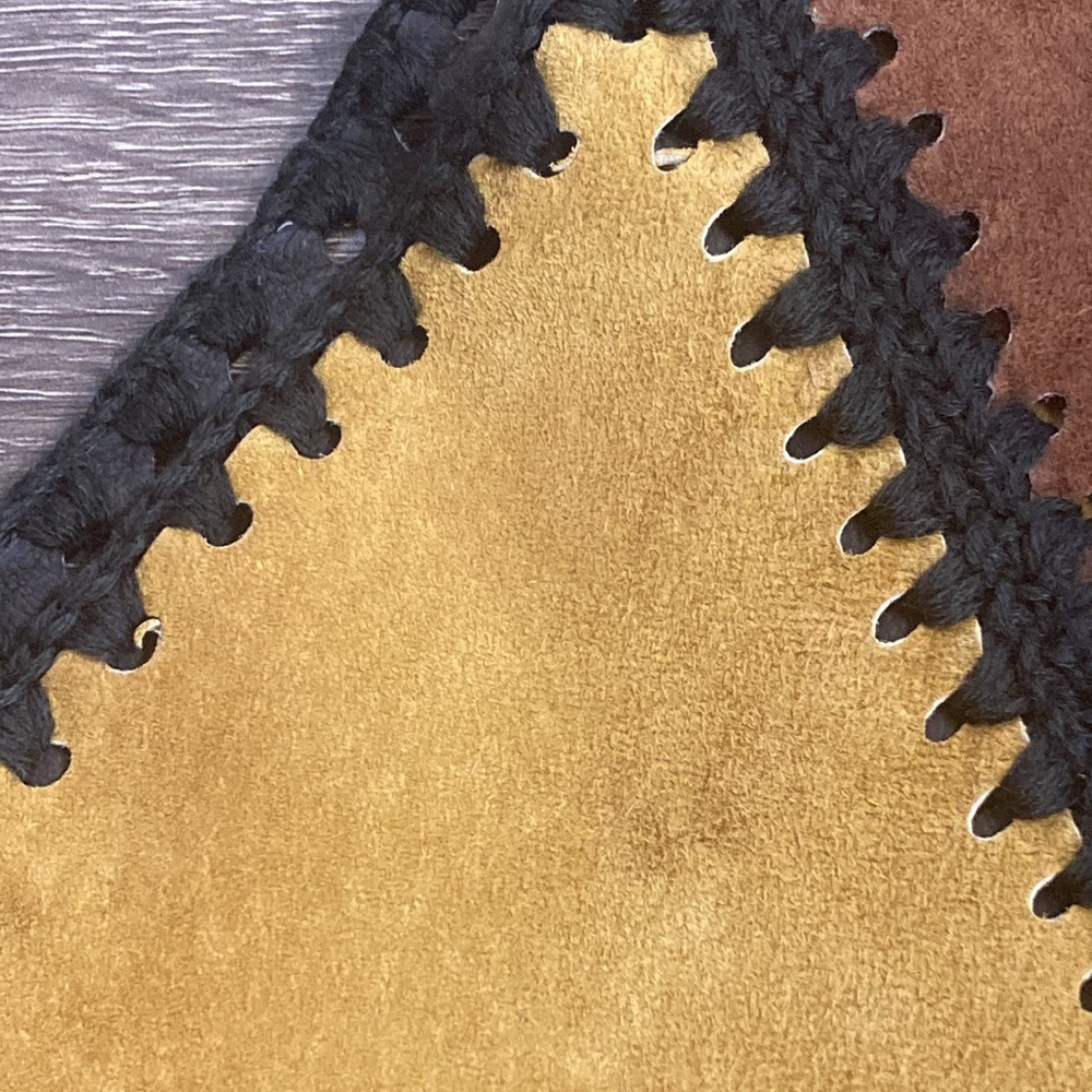 Pre Owned Maxima Wilsons Leather Patchwork Fringe… - image 7